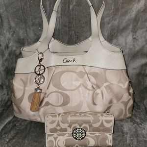 Coach bag and matching wallet